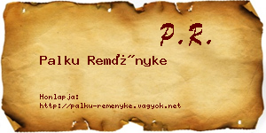 Palku Reményke névjegykártya